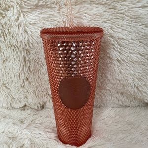 Starbucks rose gold straw cup